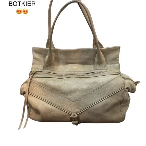 BOTKIER Legacy TRIGGER GREY LEATHER SATCHEL SHOULDERBAG​